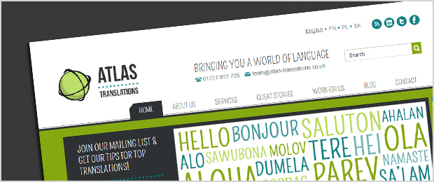 Atlas Translations website