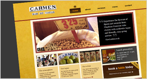 Carmen Bar de Tapas website