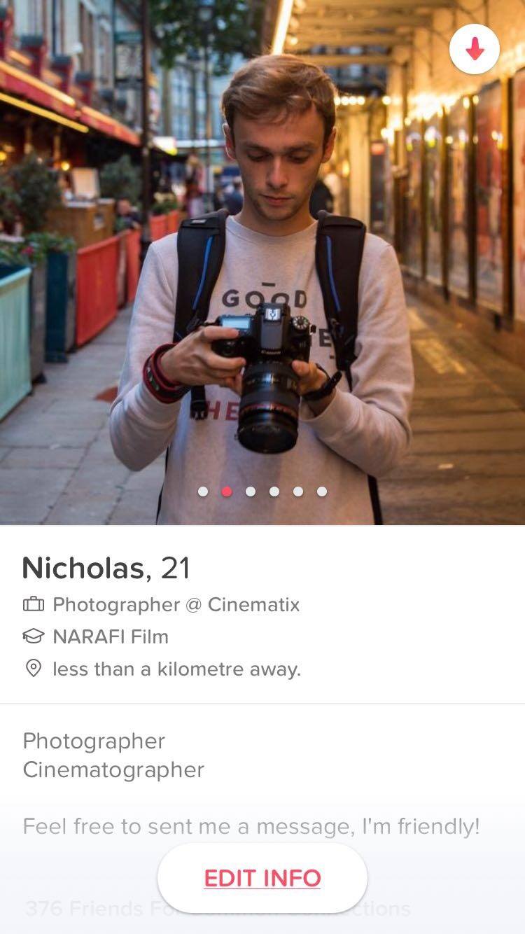 Nicholas on Tinder | Marketing lessons from Tinder profiles