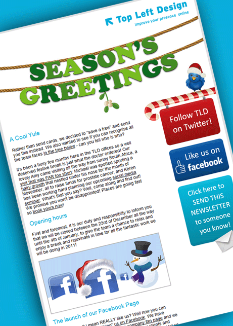 Our latest newsletter – Season’s Greetings