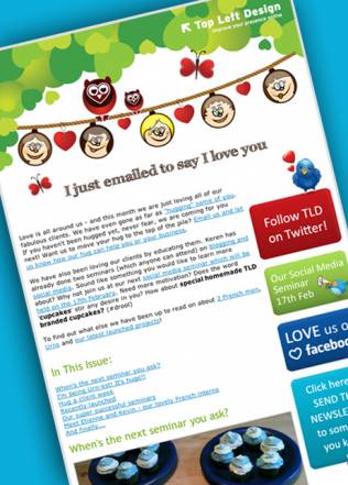 I just emailed to say I love you – Our February newsletter