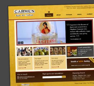 Launching the Carmen Bar de Tapas website and their lovely testimonial