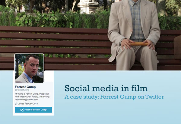 Social media in film: Forrest Gump on Twitter