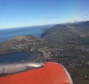 Keren's talk in the Isle of Man - view from plane