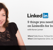 Soho House lunchtime talk - 9 things you need to do on LinkedIn for business