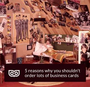 Never over order your business cards!