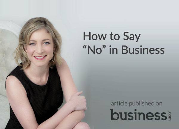 How to say no in business - TLD in the press - business.com