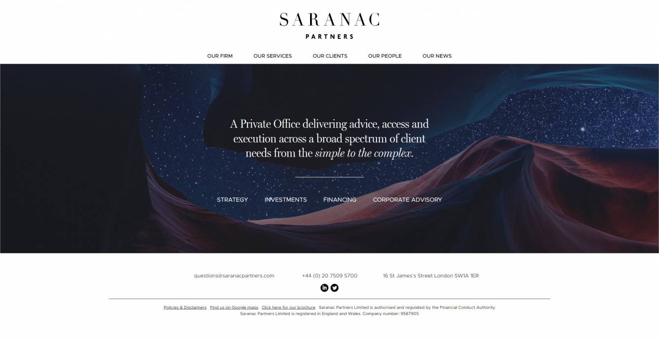 Saranac Partners - investments / finance - home - how can invstment firms differentiate?