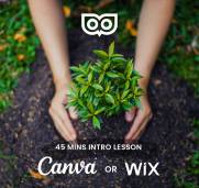 a 45 minute lesson offer - Wix or Canva