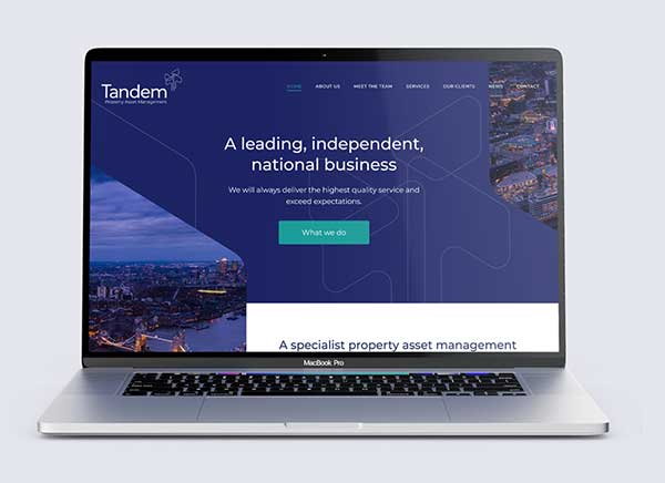 Tandem Property Asset Management - Bespoke Designed WordPress website by Top Left Design