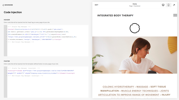 SEO for Squarespace - Integrated Body Therapy
