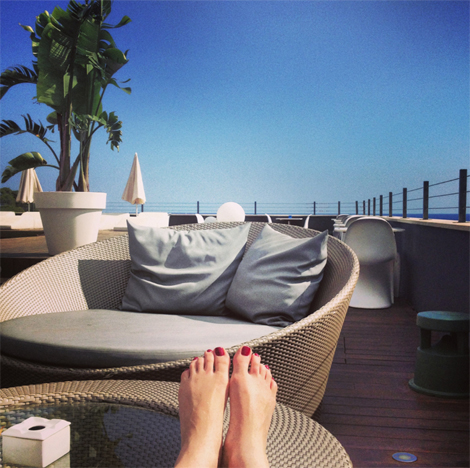 My feet in Ibiza