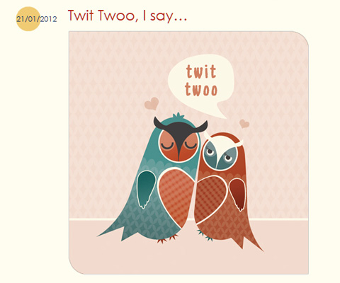 Tina Webster's "Twit Twoo" illustration 